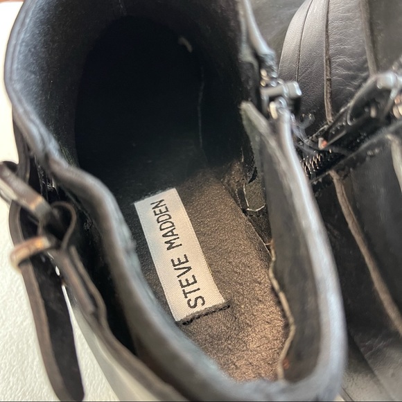 NWOT Steve Madden Regent Leather Booties - Picture 15 of 16